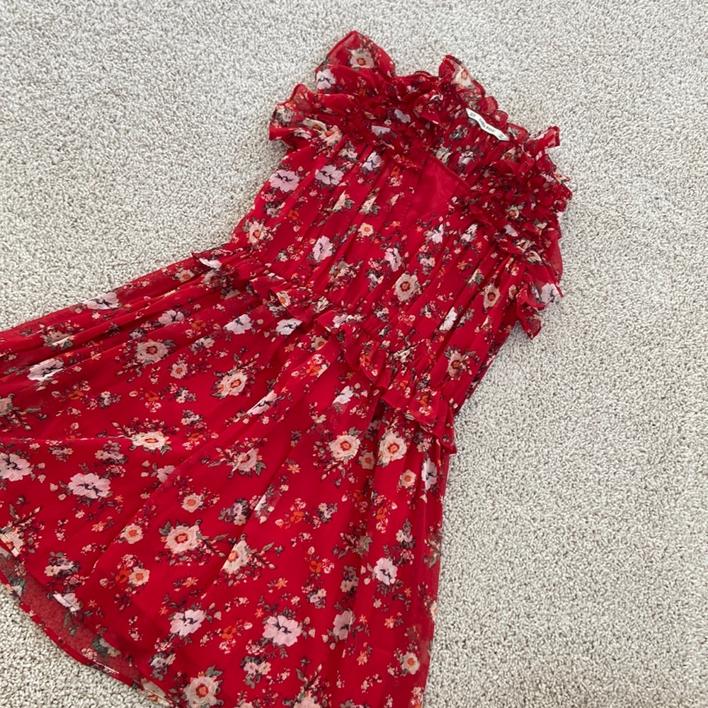Zara Red Floral Dress